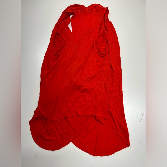 Helmut Lang Surplice Neckline Orange Red Sleeveless Top Size Small - Picture 7 of 9